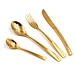 Stainless Steel Golden Flatware Set